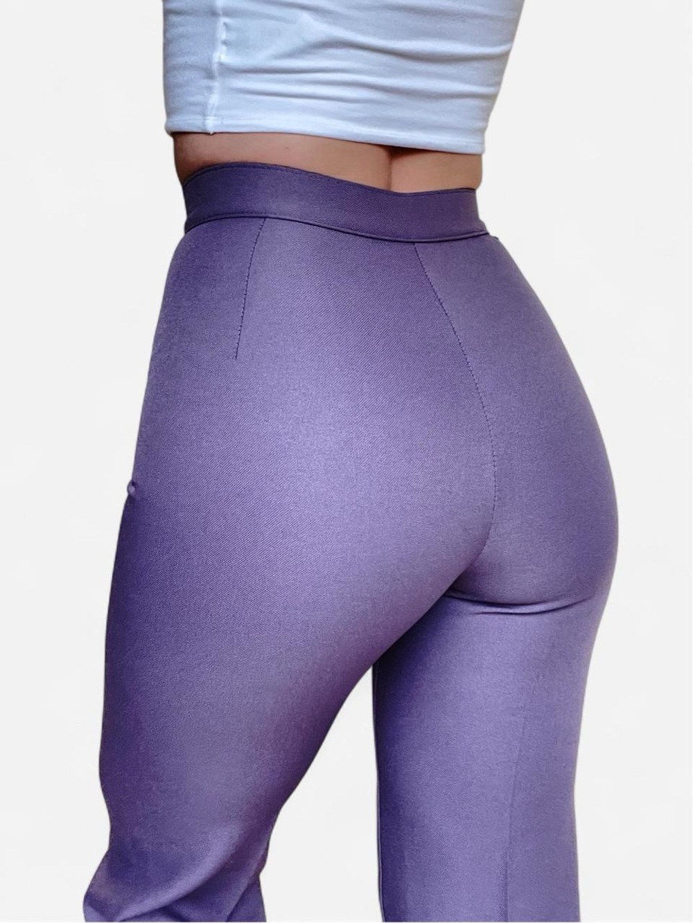 Levi’s Juniors Lavender Lilac high-waisted double knit polyester pants